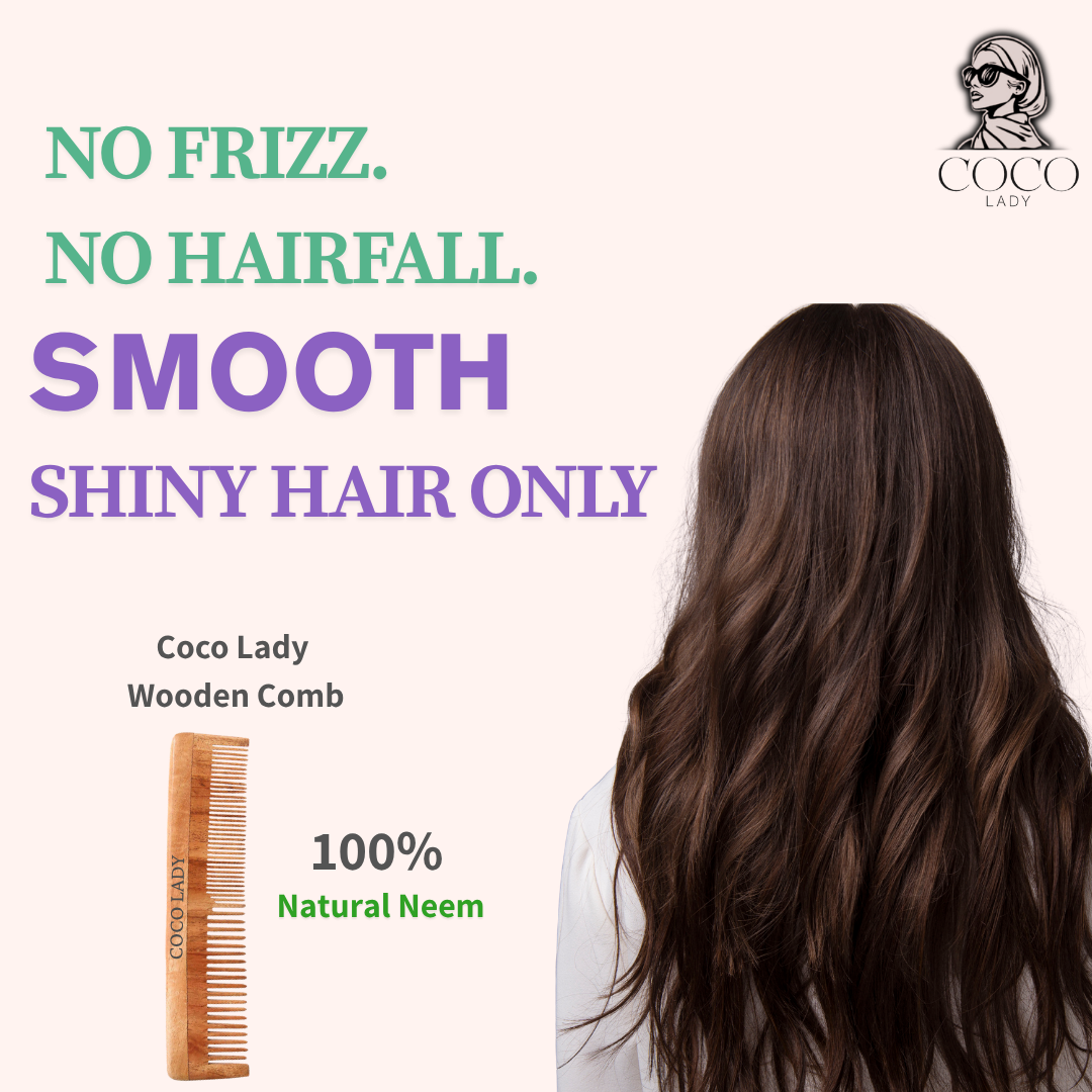 Dual Teeth Wooden Comb