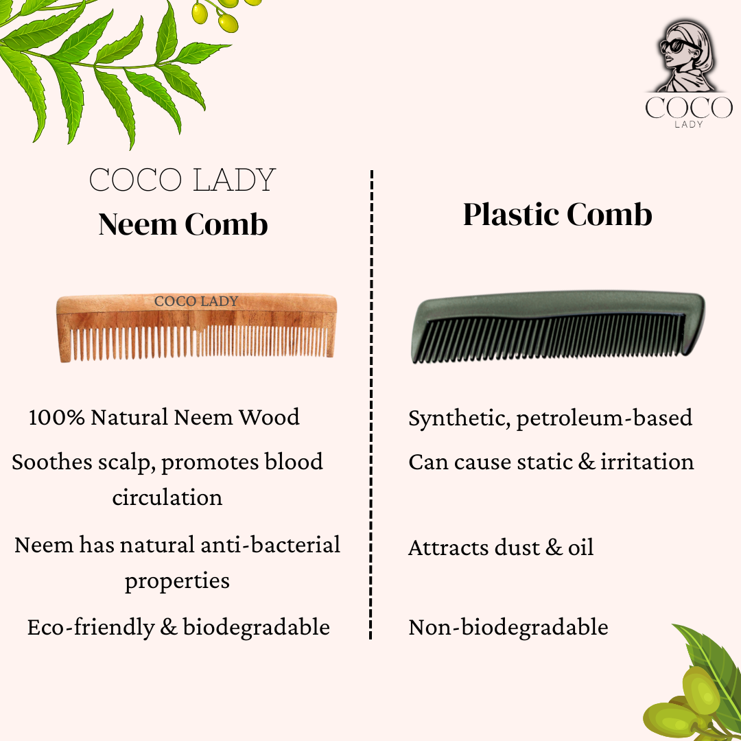 Dual Teeth Wooden Comb