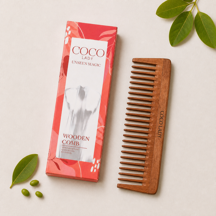 Dual Teeth Wooden Comb